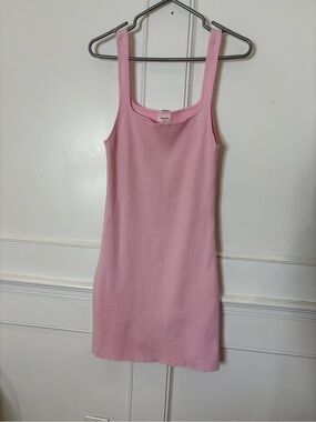 Wilfred free bubble gum Pink sculpt Tank Dress with square neck size large